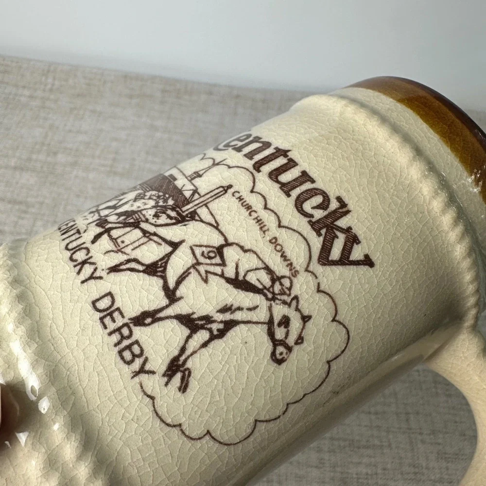 Vintage Kentucky Derby Churchill Downs Stoneware Mug